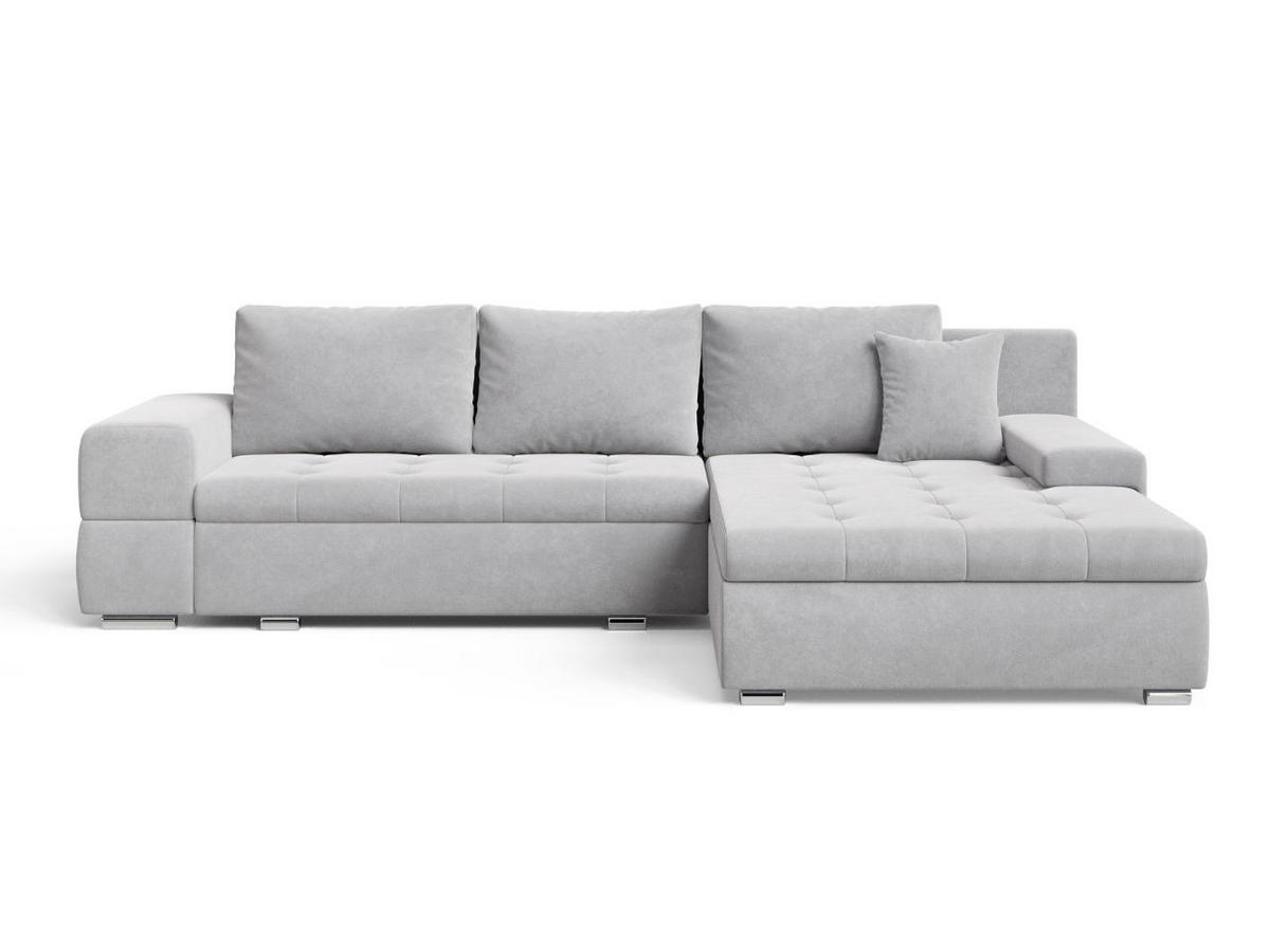 ECKSOFA Sonia Grau - Silberfarben/Grau, Holz/Textil (310/210cm) - Graingold