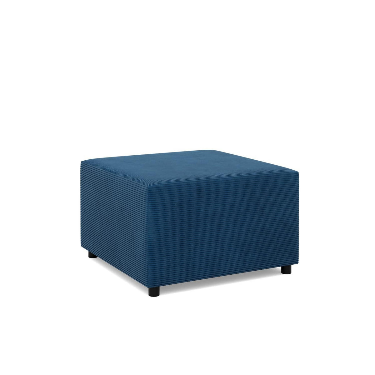 SITZPOUF 70 X 70 NEO, Cord - Dunkelblau - Blau, Textil (71/40/71cm)