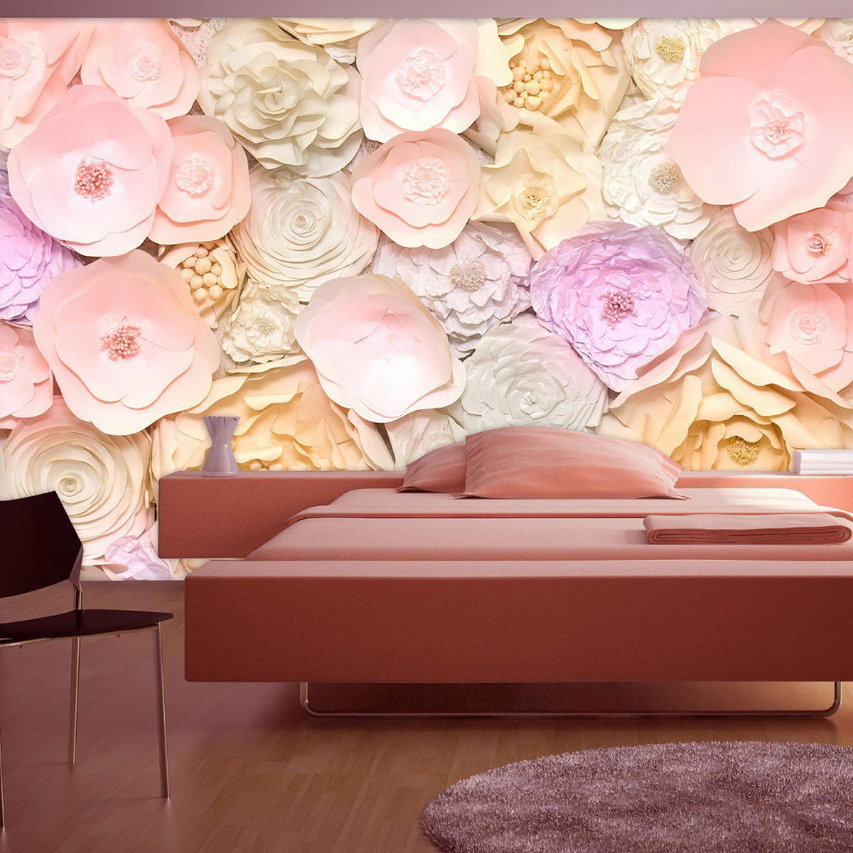 SELBSTKLEBENDE FOTOTAPETE Rosa 245x175cm - Pink, Textil (245/1cm) - KUNSTLOFT