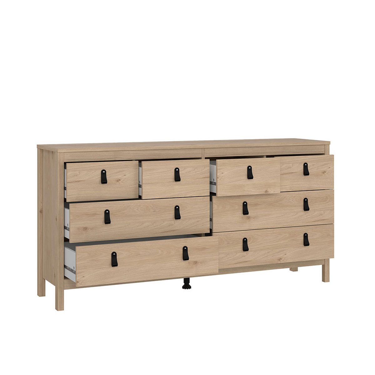 KOMMODE, Madrid, Eiche, Holzwerkstoff, 160 x 39 x 80 cm - Eichefarben, Holzwerkstoff (160/80/39cm) - ebuy24