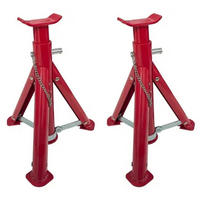 UNTERSTELLBOCK klappbar, 3 Tonnen, 2er-Set, höhenverstellbar - Rot, Metall (14/12/29cm) - Westfalia