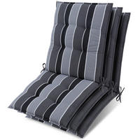 NIEDERLEHNER Sun-NL 105x50x8cm Anthrazit-Gestreift (3tlg) - Dunkelgrau, Textil (50/100cm) - Beautissu 