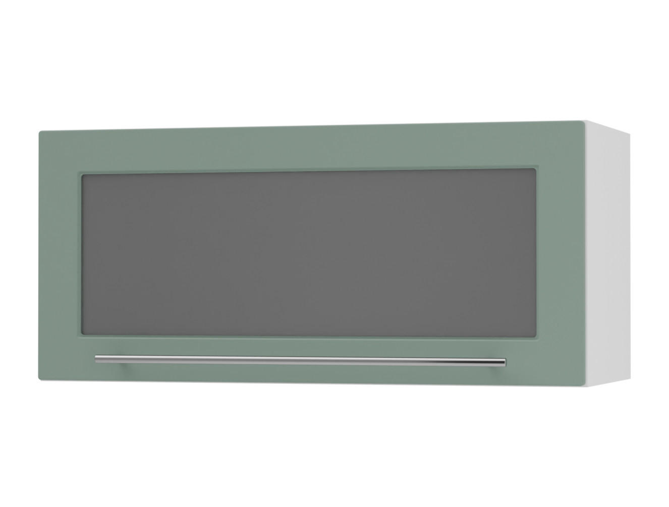 KLAPPHÄNGESCHRANK Kvantum W4BS/80 Mint Matt / Weiß Matt 80 / 32,5 / 36cm - Weiß/Mintgrün, Holz/Holzwerkstoff (80/36/32.5cm) - Feldmann-Wohnen