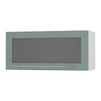 KLAPPHÄNGESCHRANK Kvantum W4BS/80 Mint Matt / Weiß Matt 80 / 32,5 / 36cm - Weiß/Mintgrün, Holz/Holzwerkstoff (80/36/32.5cm) - Feldmann-Wohnen