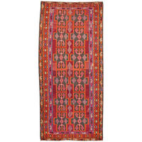 KELIM-TEPPICH handgewebt Ardebil Bunt 402/183 cm Schurwolle - Multicolor, Textil (183/402cm) - Looma