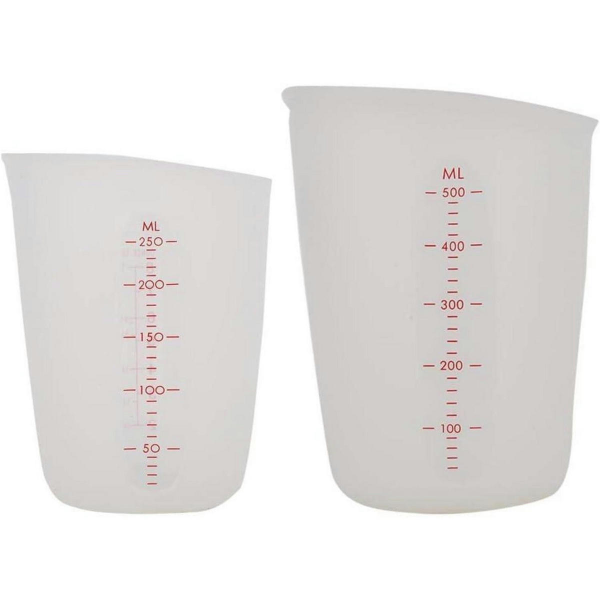 MESSBECHER Silikon 500 ml - Transparent, Kunststoff (0.5L)