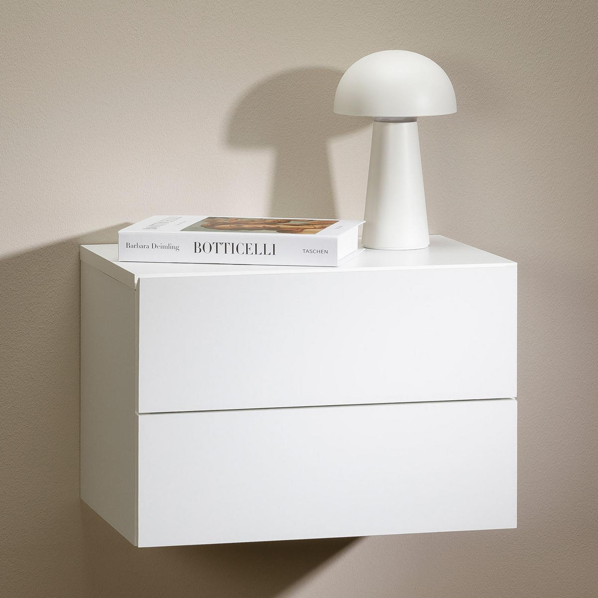 HÄNGENDER NACHTTISCH ANNI weiß - Weiß, Holzwerkstoff (42/29/30cm) - CARO-Möbel