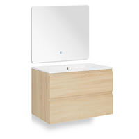 WASCHTISCHKOMBI 80 cm Eiche 3 Teile - Eichefarben, Holz/Keramik (80/124/47cm) - Homestyle4u