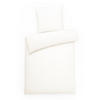 BETTWÄSCHE 155x220 Interlock Jersey Bettbezug einfarbig Baumwolle Weiß Uni - Made in Germany - Weiß, Textil (155/220cm) - Carpe Sonno