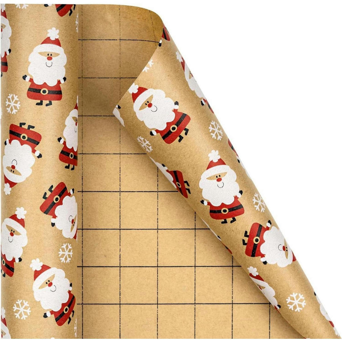 GESCHENKPAPIERROLLE Weihnachtsmann Rot/Weiß 43 cm x 10 m - Multicolor, Papier (4/4/43cm)