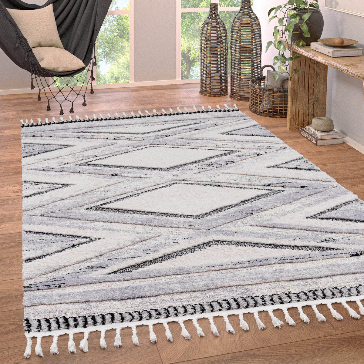 KURZFLORTEPPICH 80/150 cm Epperson 944 - Grau, Textil (80/150cm) - Paco Home