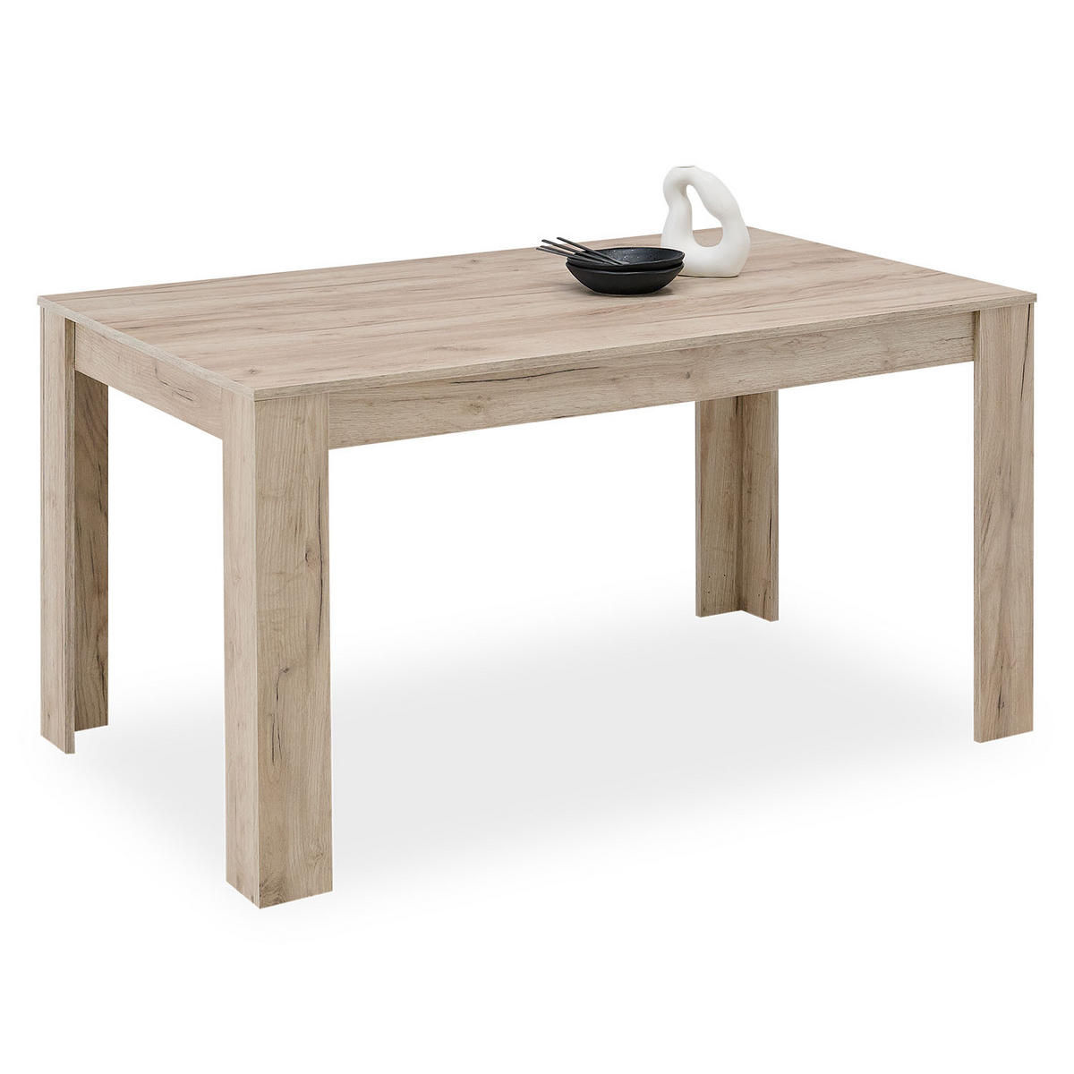 ESSTISCH in Eiche Grau 135/80/75 cm - Grau, Holz (80/135/75cm) - Homestyle4u