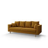 SOFA KRISTI mit Schlaffunktion ITAKA 33 Sofa mit Stauraum - Goldfarben, Textil (90/87/230cm) - Bedante