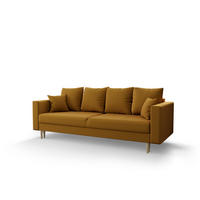 SOFA KRISTI mit Schlaffunktion ITAKA 33 Sofa mit Stauraum - Goldfarben, Textil (90/87/230cm) - Bedante