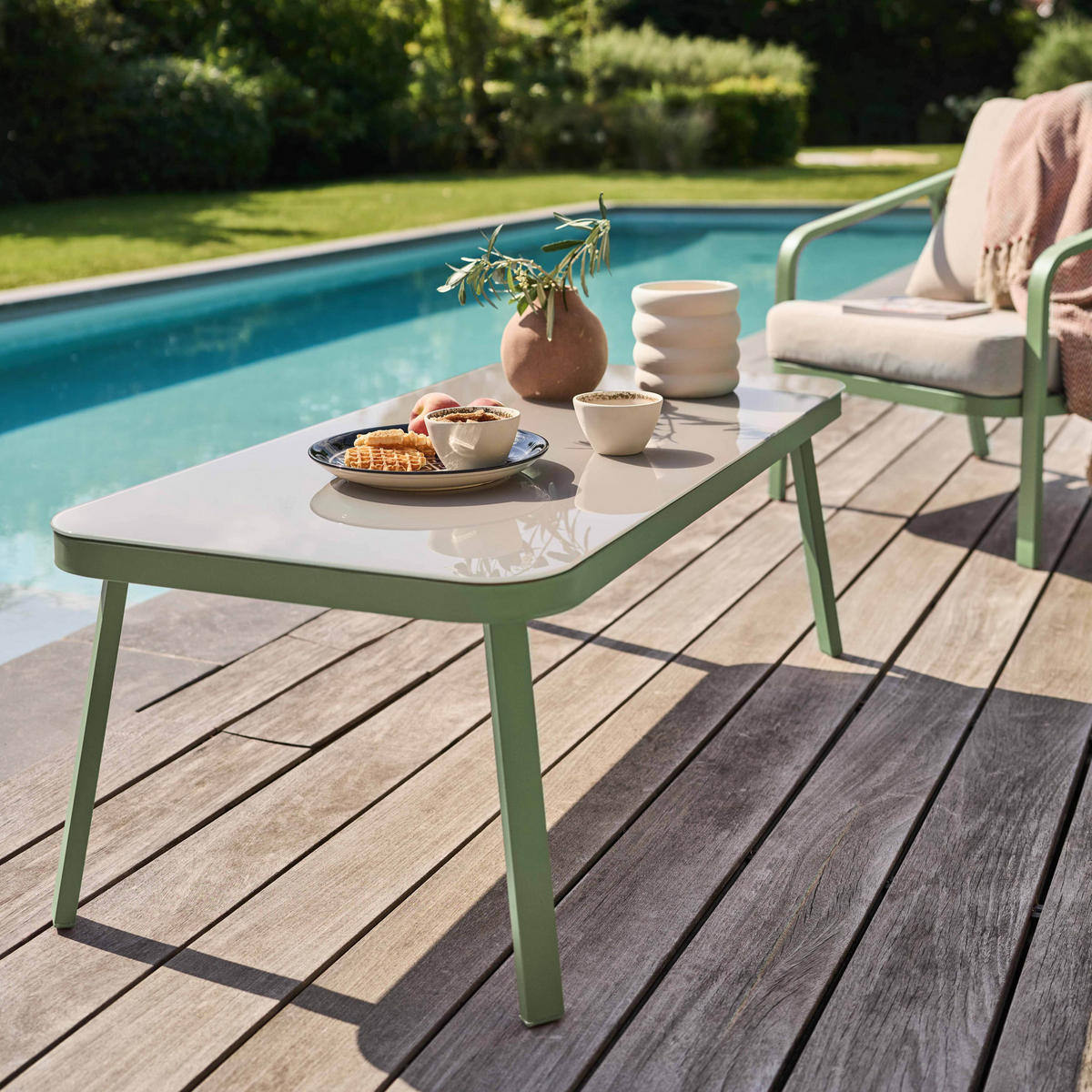 GARTENSET 5-tlg., Grün - Grün, Metall - Oviala