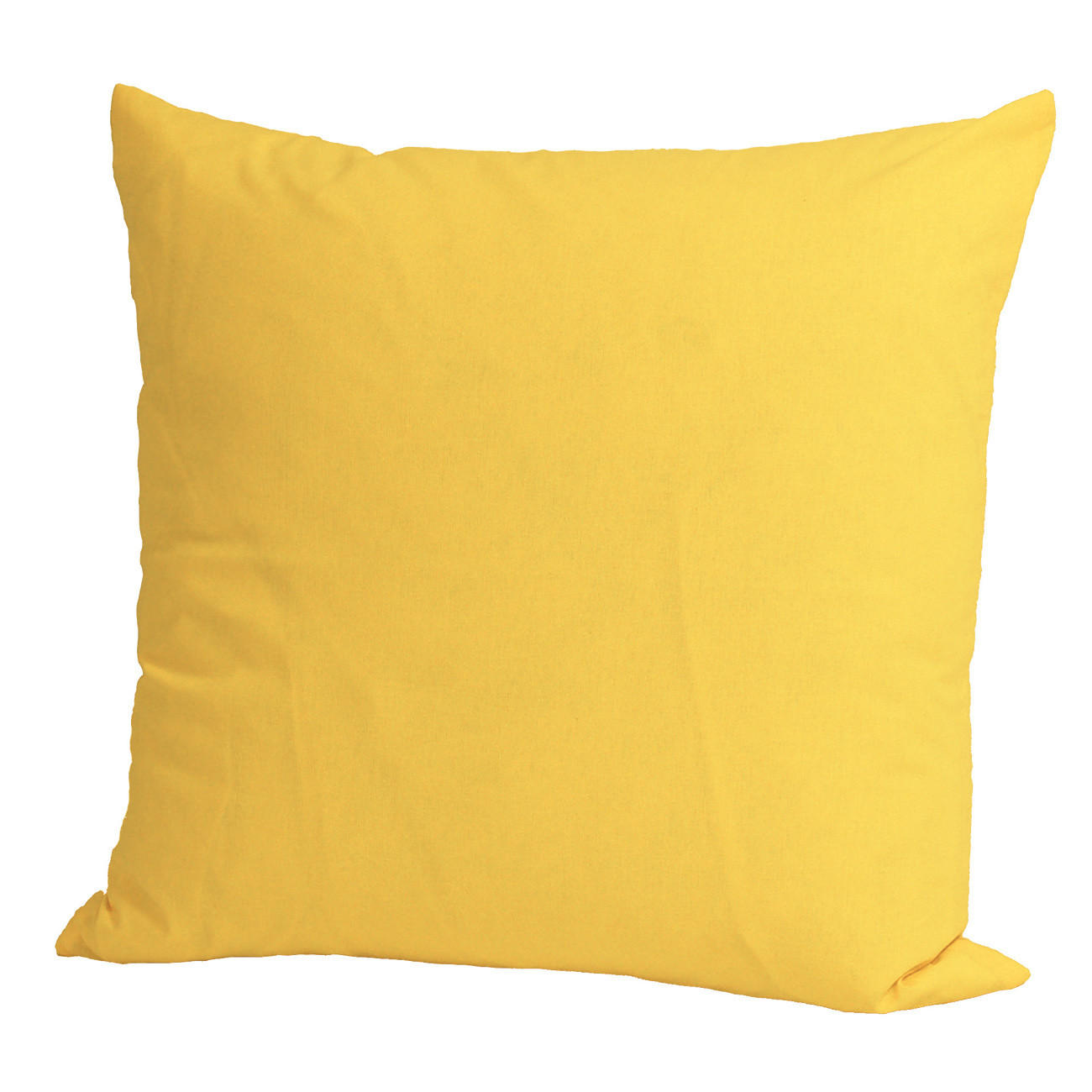 KISSENBEZUG Basic 100% Baumwolle gelb 80/80 cm - Gelb, Textil (80/80cm) - beties Heimtextil