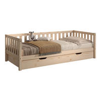 TAGESBETT Kapua 90x200 mit Bettschublade Kiefer Massivholz Natur - Kieferfarben, Holz (90/200cm) - 58aufmkessel