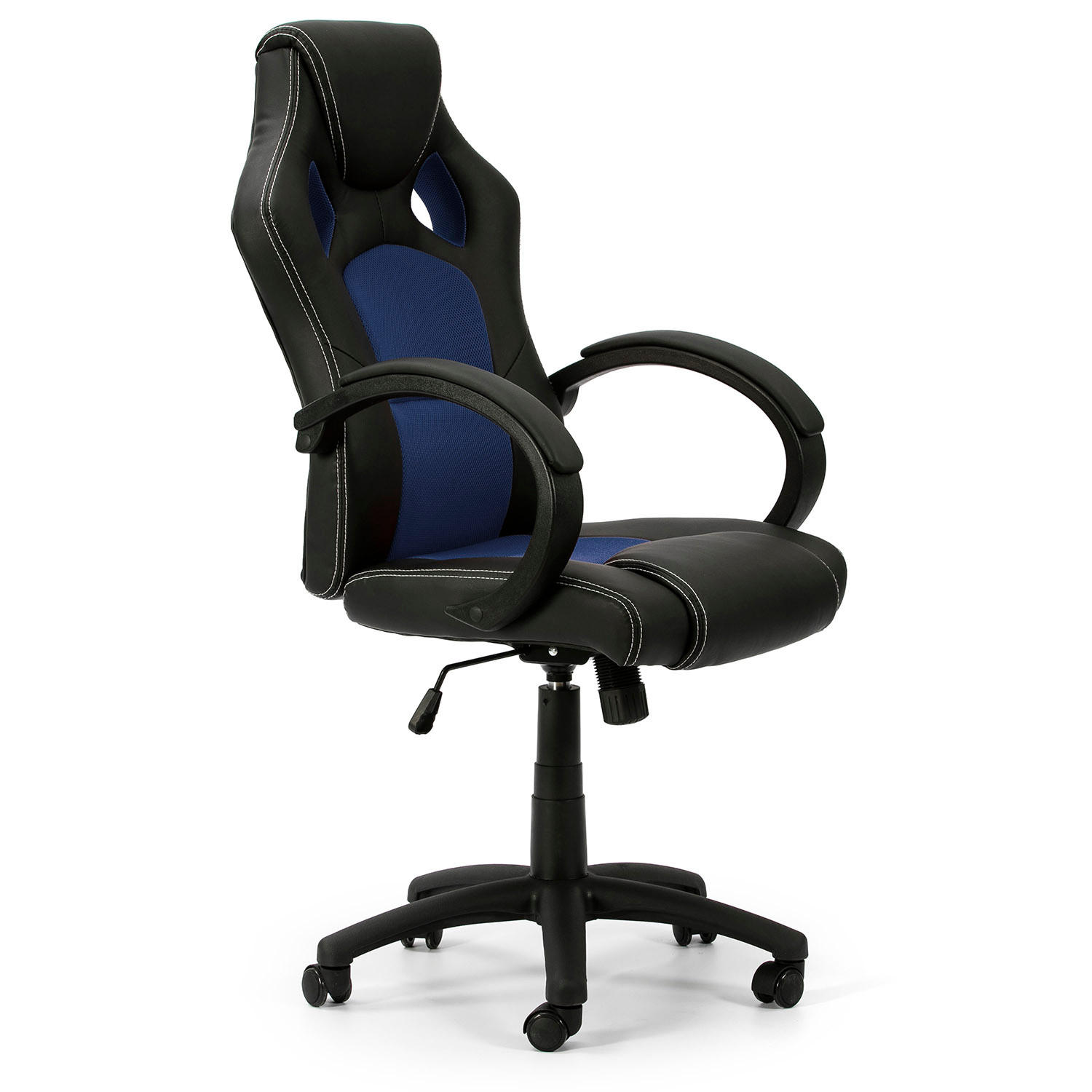 DREHSTUHL Hamilton Schwarz/Blau - Blau, Fell (68/112/61cm) - VS Venta-stock