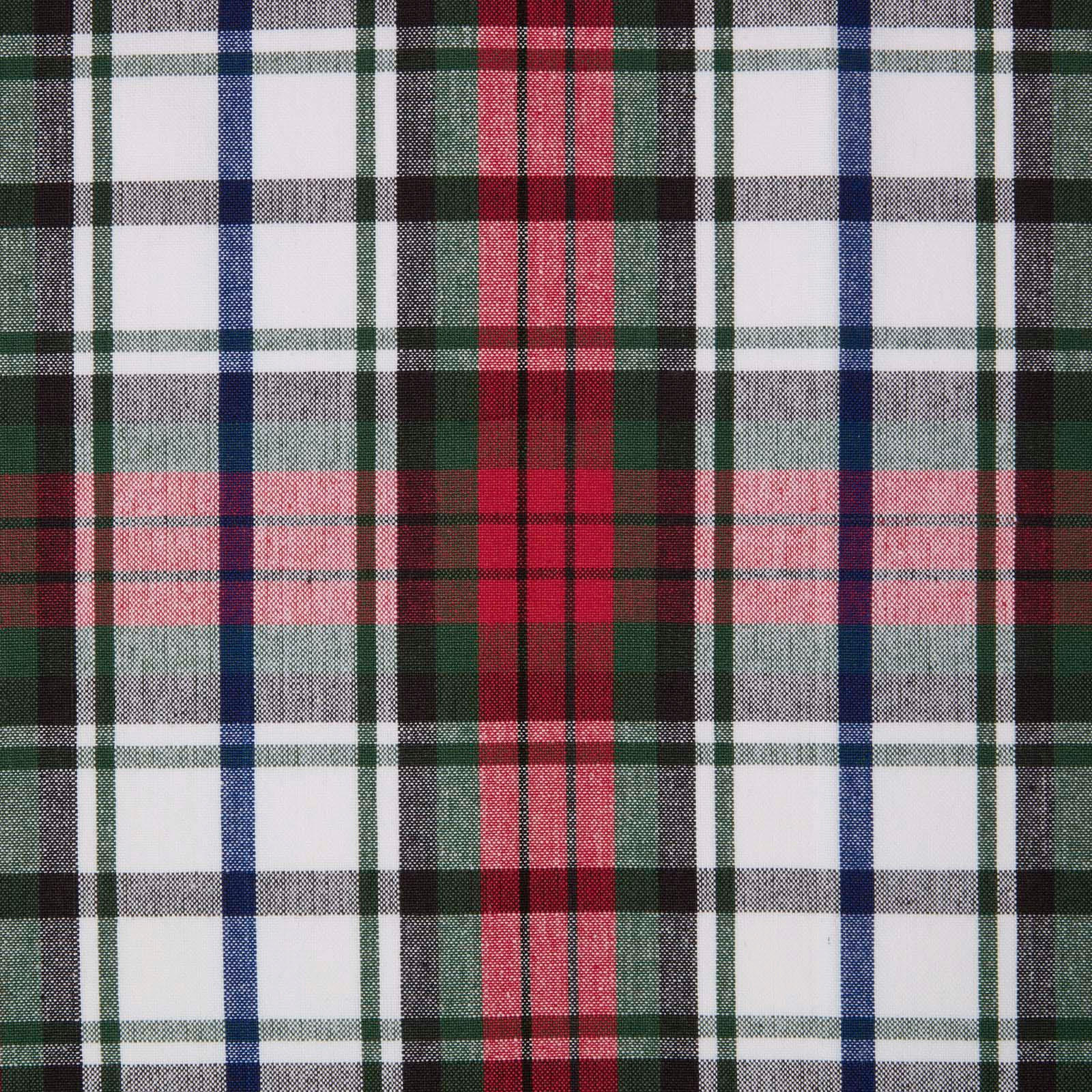 BAUMWOLLSTOFF Meterware Schottenkaro Macduff rot-weiß-grün, 150 cm - Rot, Textil (150/100cm) - Homescapes
