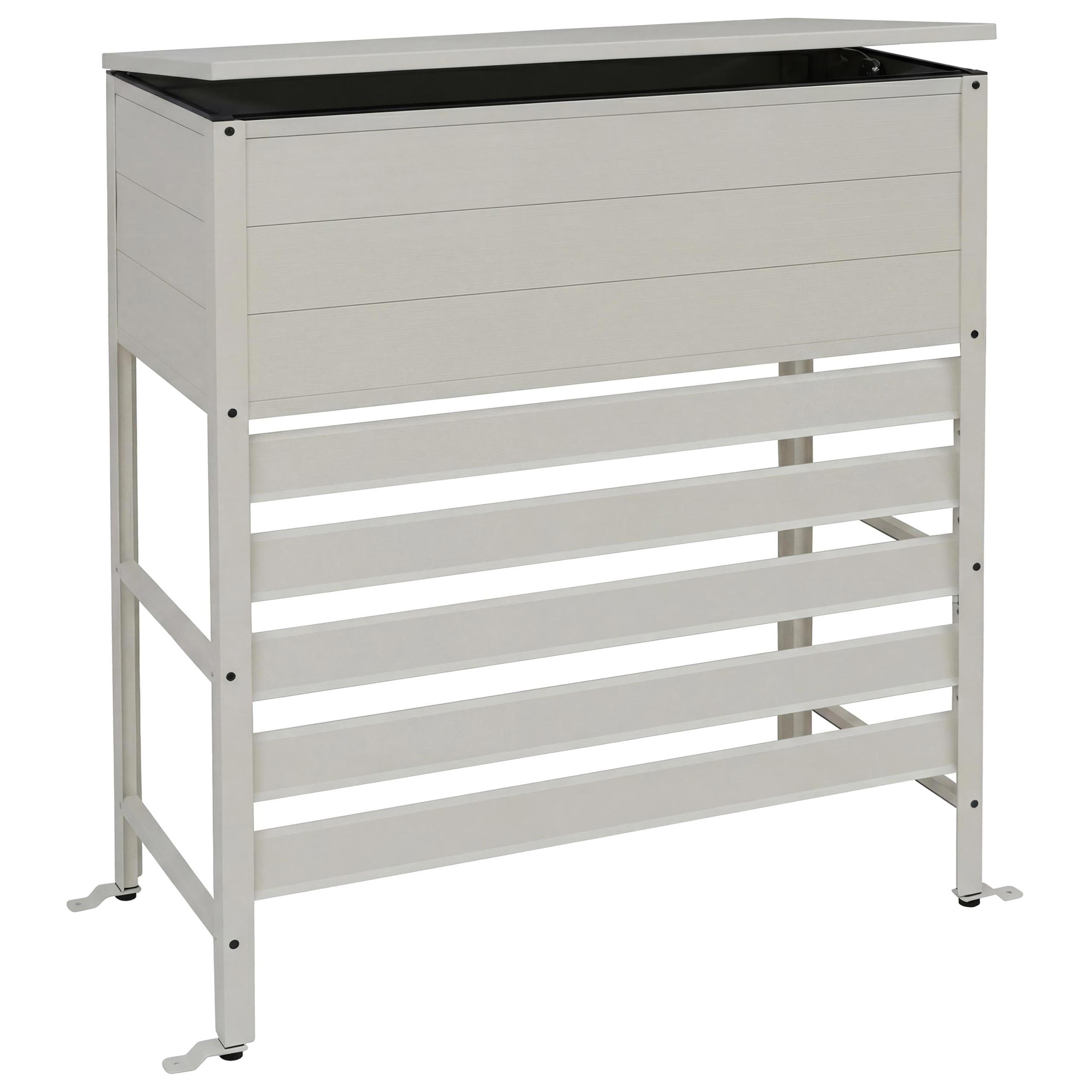 VERKLEIDUNG für Klimaanlage/Wärmetauscher 110x96x43cm Grau-Weiß - Weiß, Metall (96/110/43cm) - PROREGAL