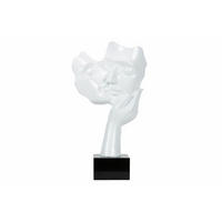 SKULPTUR Weiß 50/27 cm - Weiß, Stein (50/27/14cm) - KUNSTLOFT