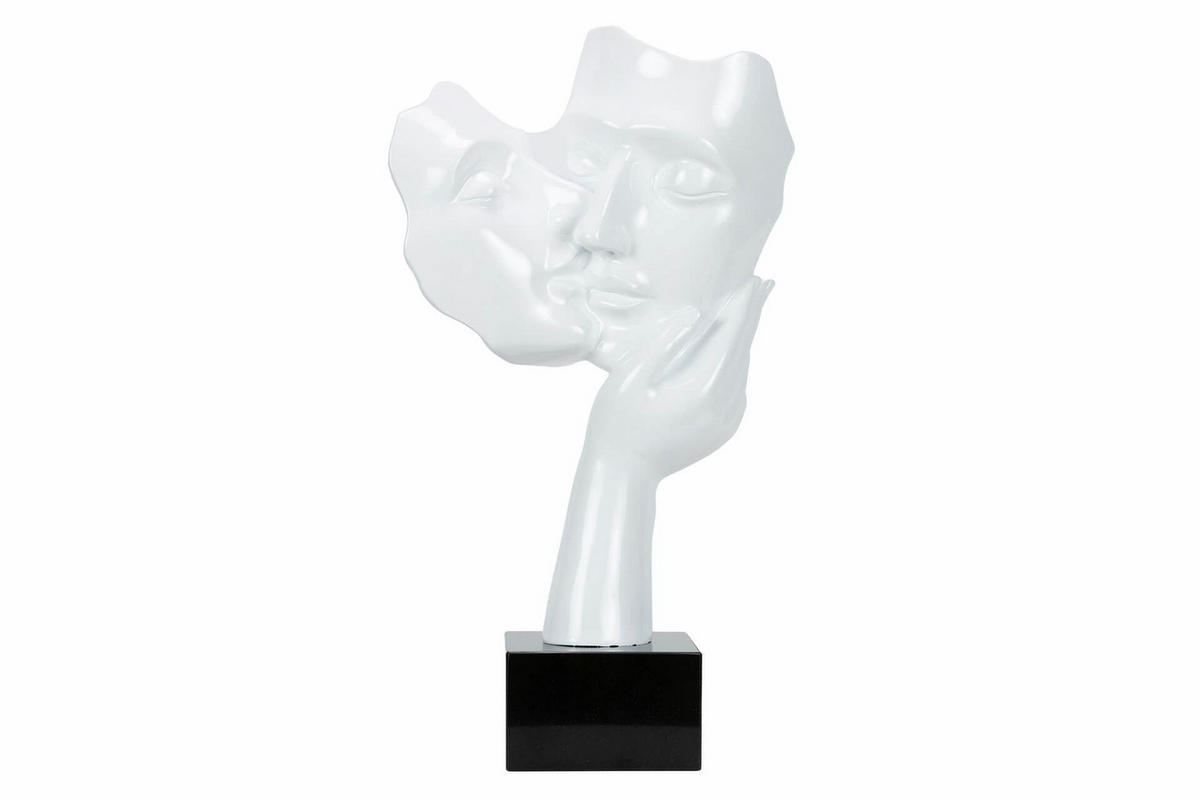 SKULPTUR Weiß 50/27 cm - Weiß, Stein (50/27/14cm) - KUNSTLOFT