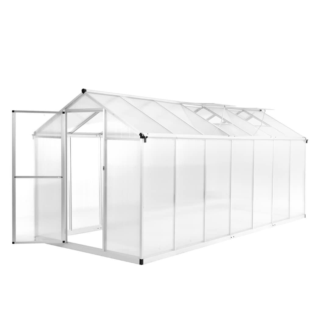 GEWÄCHSHAUS Aluminium 421x190x195 cm 15,6 m³ - Transparent, Textil (190/195/421cm)