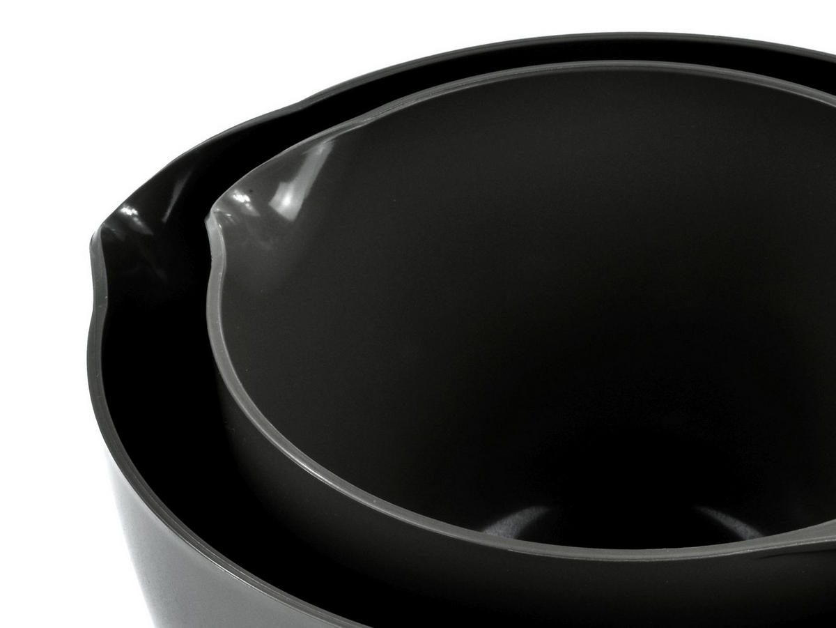 RÜHRSCHÜSSEL-SET Margrethe New schwarz (2tlg) - Schwarz, Kunststoff (21/15cm) - Rosti
