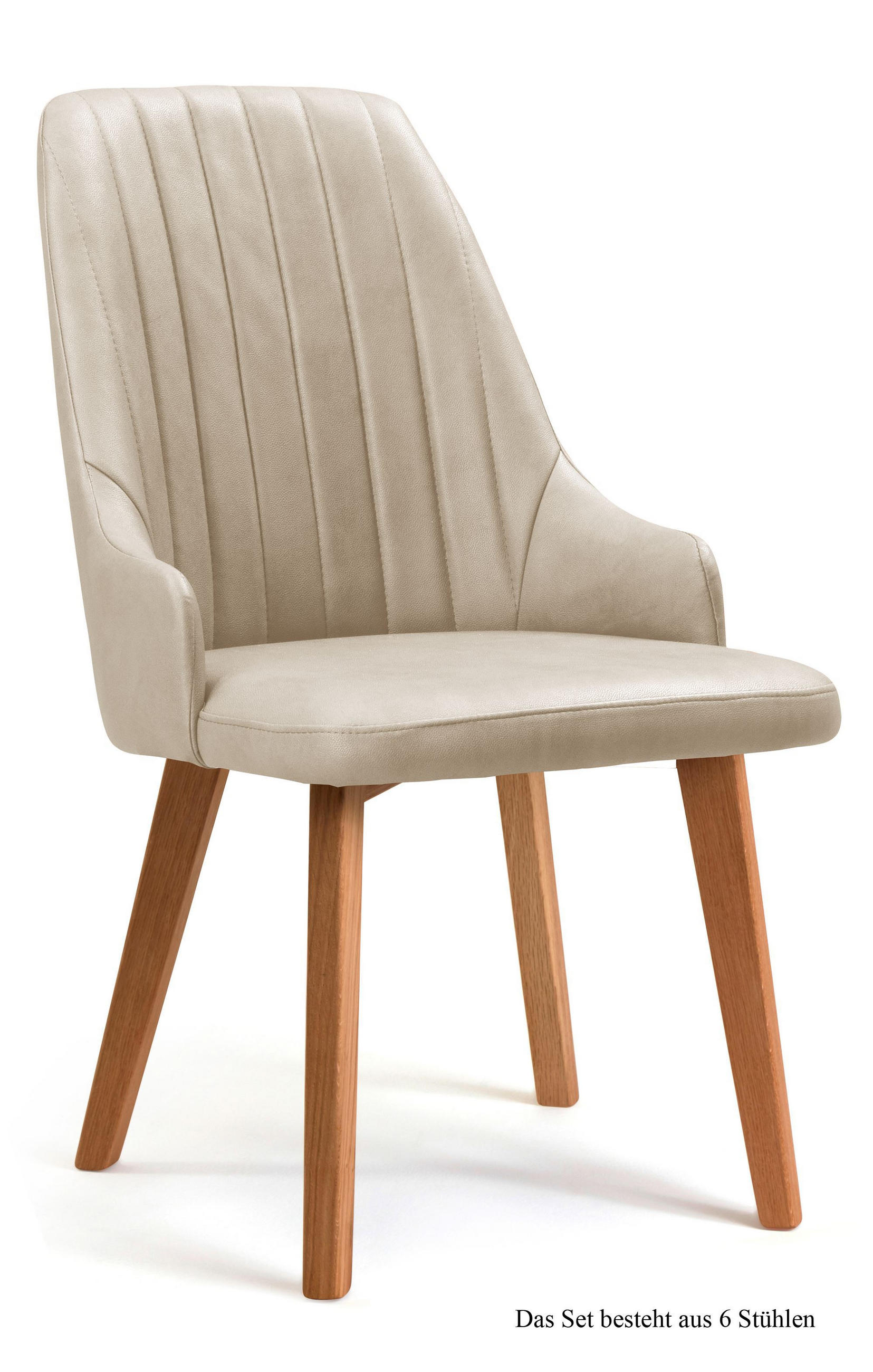 ESSZIMMERSTUHL (6er-Set) Daryl 52x91x60 Eiche geölt/Natur - Eichefarben/Naturfarben, Kunststoff (60/91/52cm) - 58aufmkessel