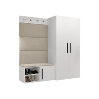 GARDEROBEN-SET Medi I - Beige/Schwarz, Holzwerkstoff/Kunststoff (80/191/50cm) - MIRJAN24