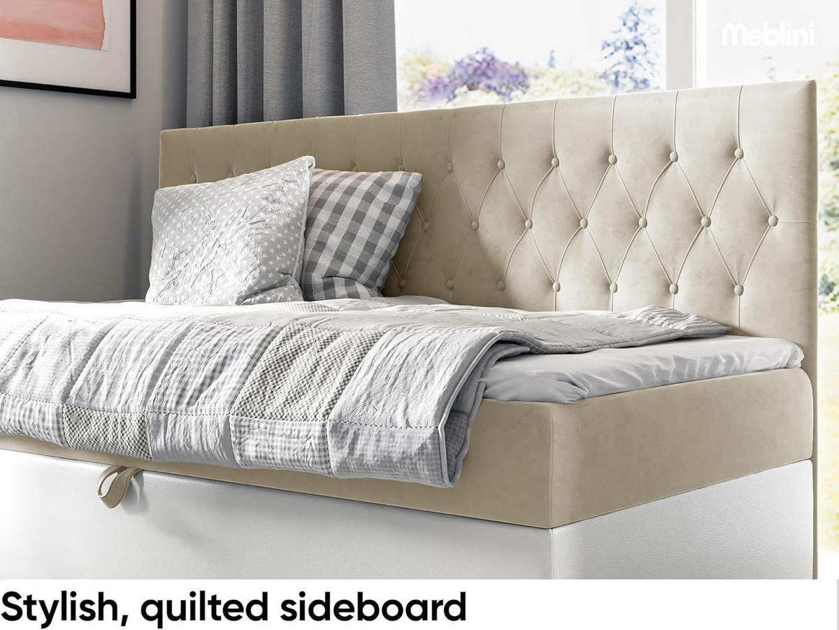 KINDERBETT FLIPPO 2 - Beige/Weiß, Holzwerkstoff (92/202cm) - Meblini