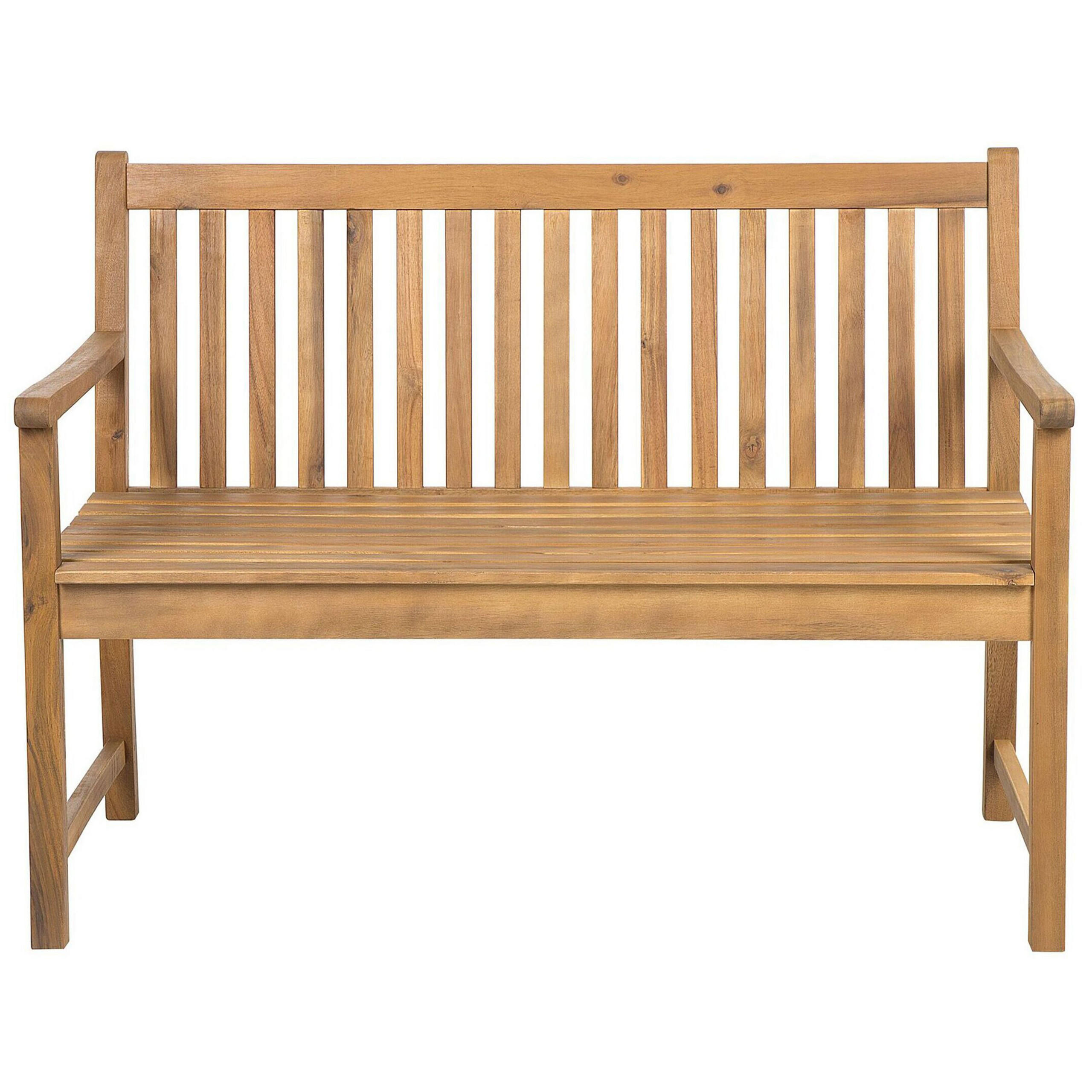 VRTNA KLUPA certificirano drvo svijetlosmeđi 120 cm Vivara - svijetlo smeđa, drvo (120/88/61cm) - Beliani