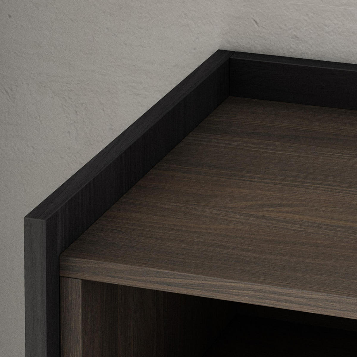 TV-SCHRANK, Lowboard, Dunkler Eiche und Schwarz, Elektrokamin, 207/37/50cm - Dunkelbraun, Holzwerkstoff (207/50/37cm) - Skraut Home