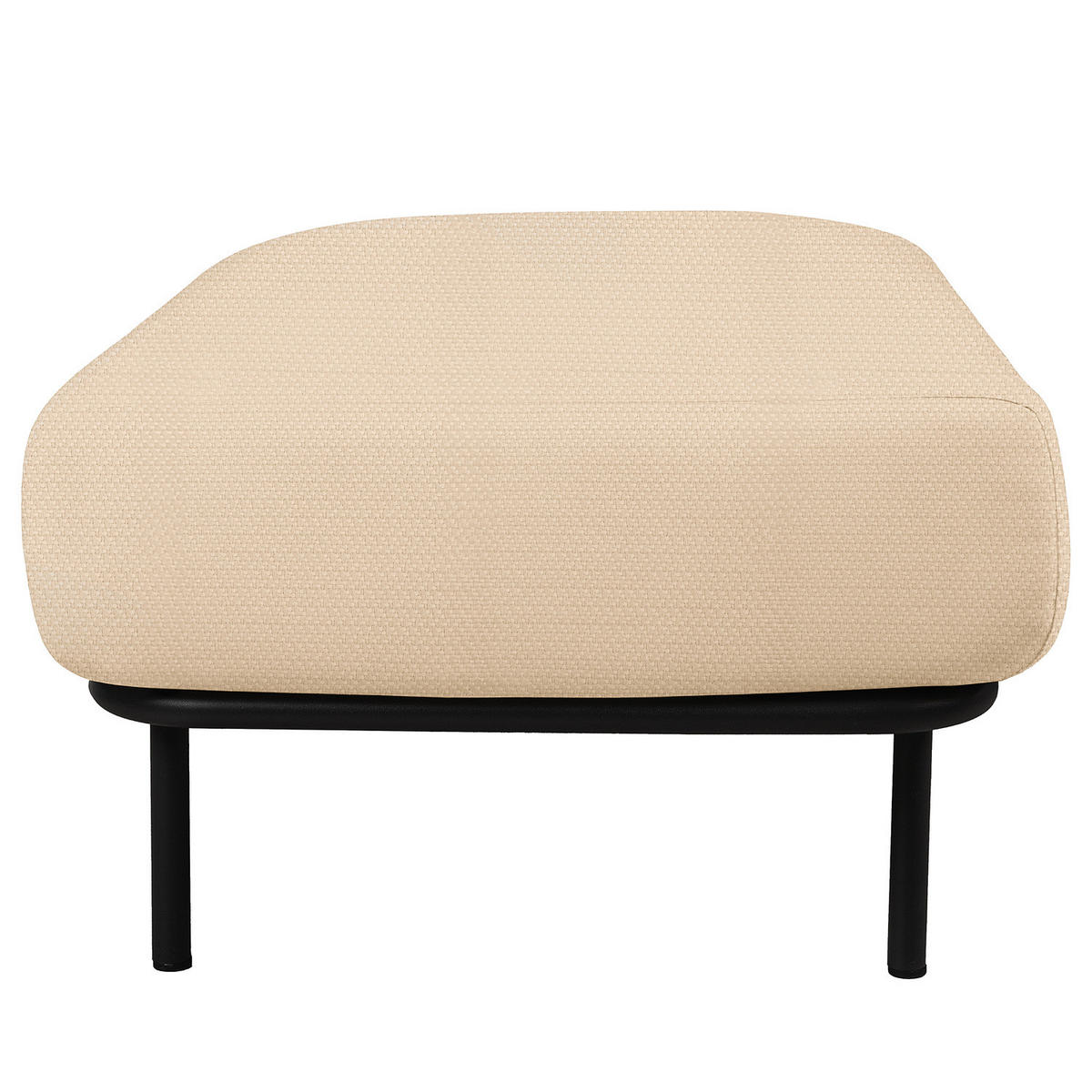 OUTDOOR-HOCKER - Beige, Textil/Metall (86/44/66cm) - home24