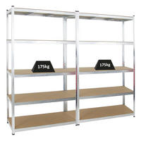 KELLERREGAL Gorilla 2er-Set mit 2x 200x120x50 cm Fachlast 175 kg Verzinkt - Silberfarben, Metall (120/200/50cm) - PROREGAL