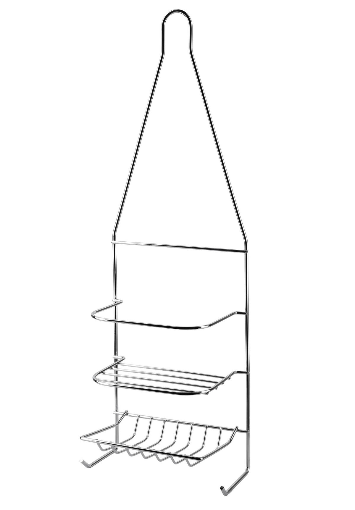BADEZIMMERREGAL Carl 15/9,5/46cm Silber - Silberfarben, Metall (15/46/9.5cm) - Mondex