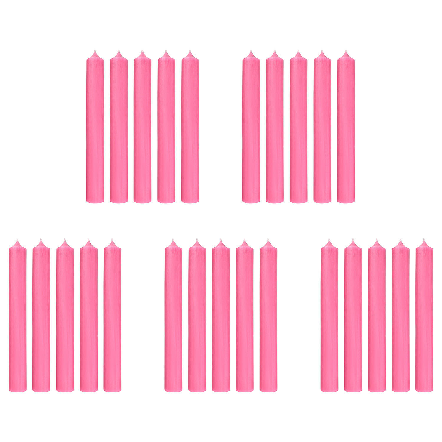 STABKERZE (25er Set) Rainbow - Rosa, Paraffin (2.2/18/2.2cm) - Butlers