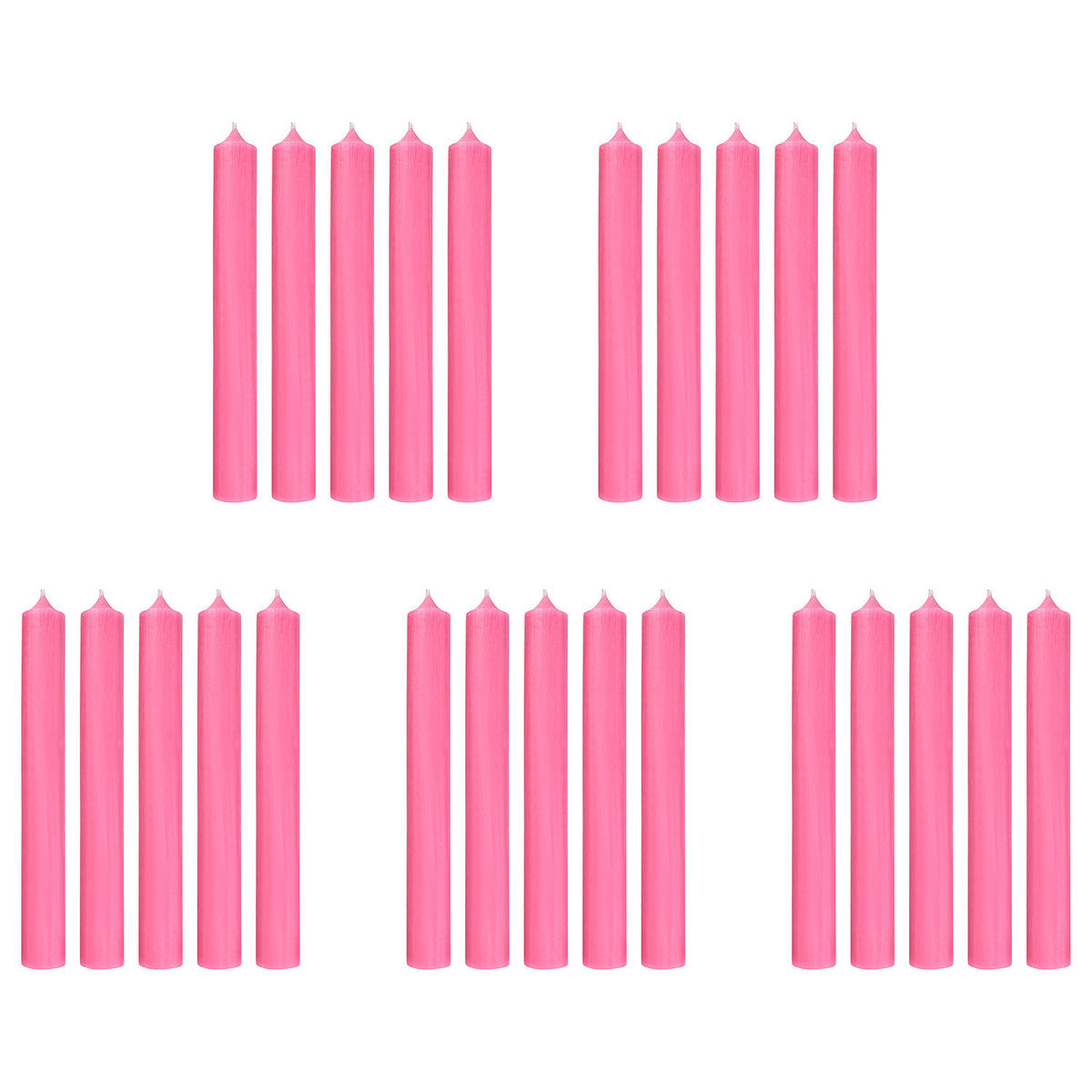 STABKERZE (25er Set) Rainbow - Rosa, Paraffin (2.2/18/2.2cm) - Butlers