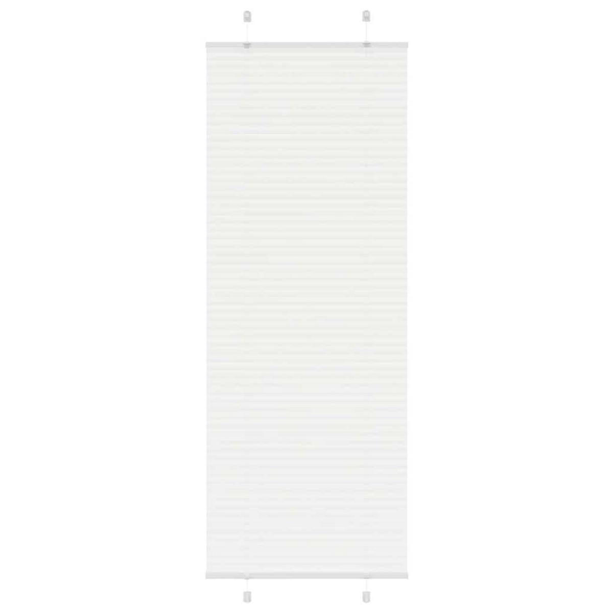 PLISSEE 75/200 cm Stoffbreite 74,4 cm aus Polyester Weiß - Weiß, Textil (75/200cm) - vidaXL