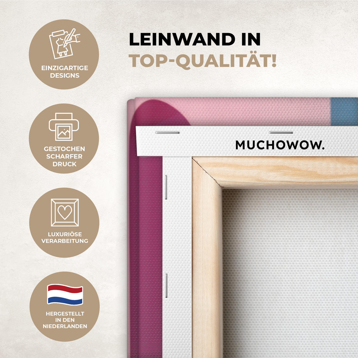 LEINWANDBILD Katze - Treppe - Gebäude - Schattenkontraste Deko Groß 90x90 cm - Dunkelblau, Textil (90/90cm) - MuchoWow