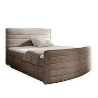 BOXBETT 120 x 200 cm mit Bonell-Federkernmatratze H3 - Braun - CLEO - Braun, Textil (120/200cm) - AN-Moebel 4u