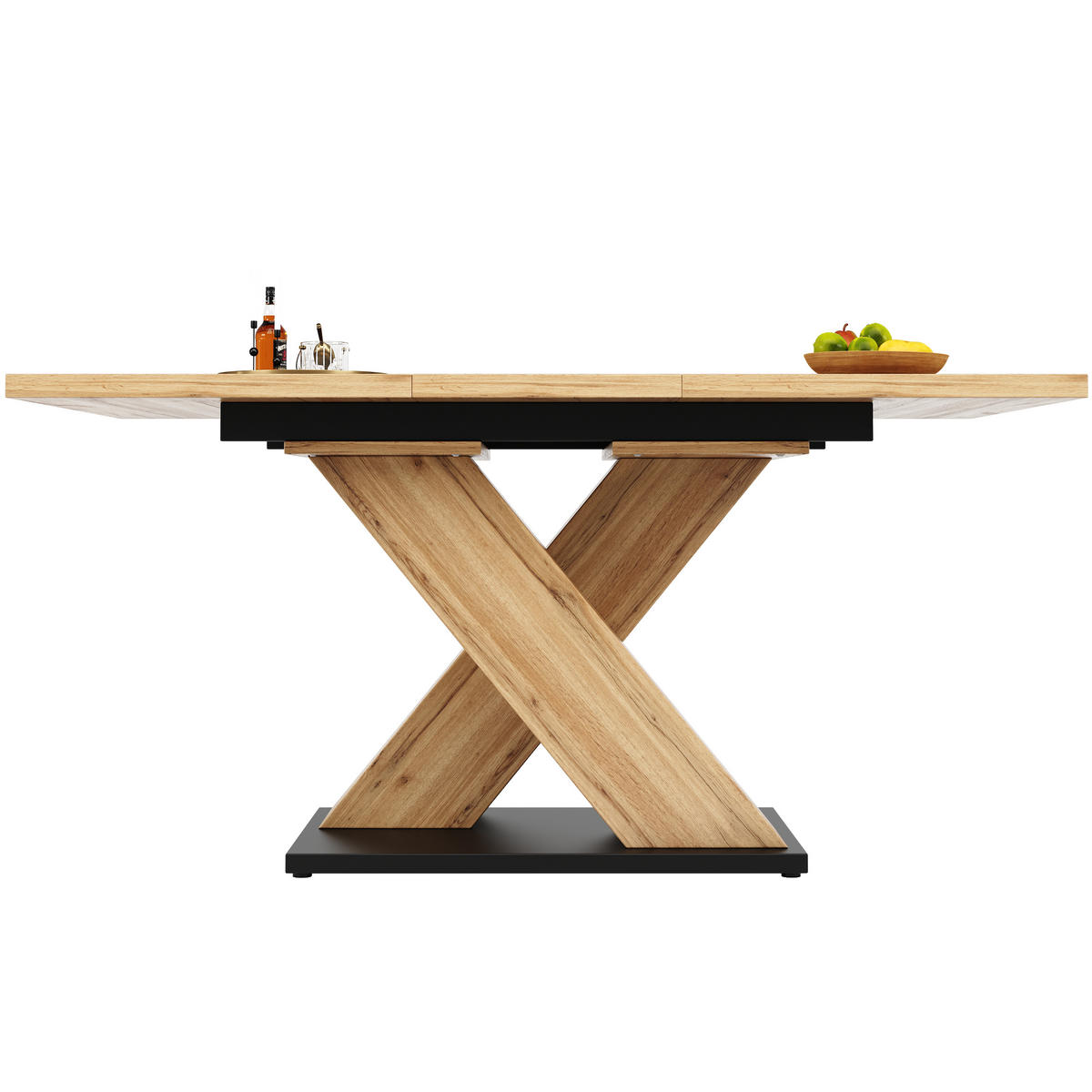 AUSZIEHTISCH 119/80/75 cm in Holzoptik – ausziehbar für 6–8 Personen - Hellbraun, Holzwerkstoff (158.5/80/75cm) - BEAOK