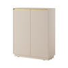 HIGHBOARD MAESTRO 104/127/39 cm mit 2 Türen Beige - Beige, Holzwerkstoff (104/127/39cm) - MASSENO