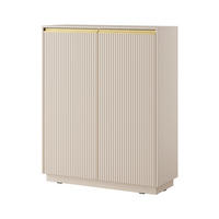 HIGHBOARD MAESTRO 104/127/39 cm mit 2 Türen Beige - Beige, Holzwerkstoff (104/127/39cm) - MASSENO