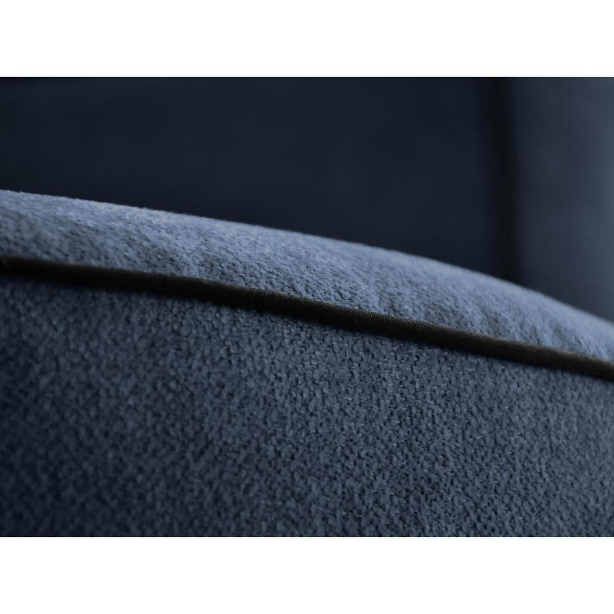 DREHSESSEL Dolce dunkelblau velour - Schwarz/Dunkelblau, Textil (90/83/90cm) - Beautysofa