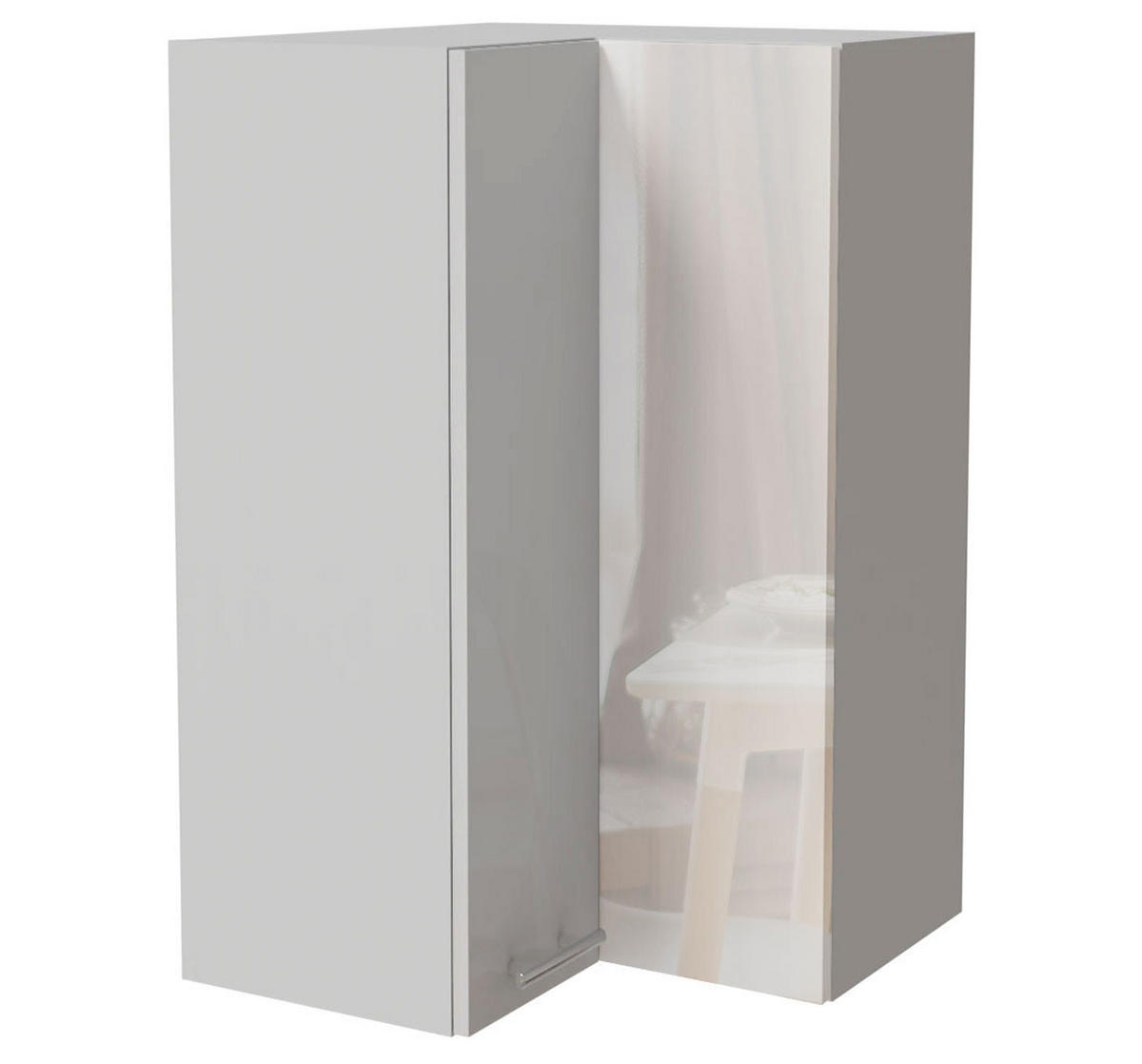 ECKHÄNGESCHRANK Essen W14/60 Weiß Hochglanz / Weiß Matt 60 / 60 / 96cm - Weiß Hochglanz/Weiß, Holz/Holzwerkstoff (60/96/60cm) - Feldmann-Wohnen