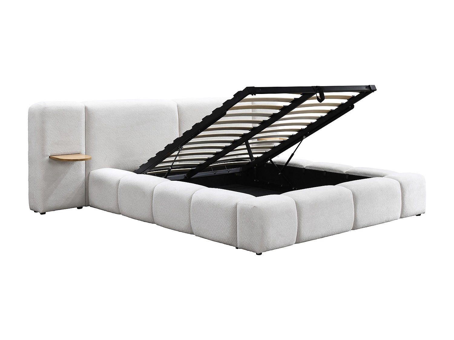 BETT mit Bettkasten - -Sitzer - Stoff - Beige - - Beige, Textil (320/246cm) - Vente-Unique