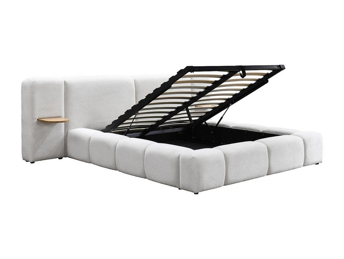 BETT mit Bettkasten - 246cm x 300cm - Polyester - beige - VILACO - Beige, Textil (300/246cm) - Vente-Unique