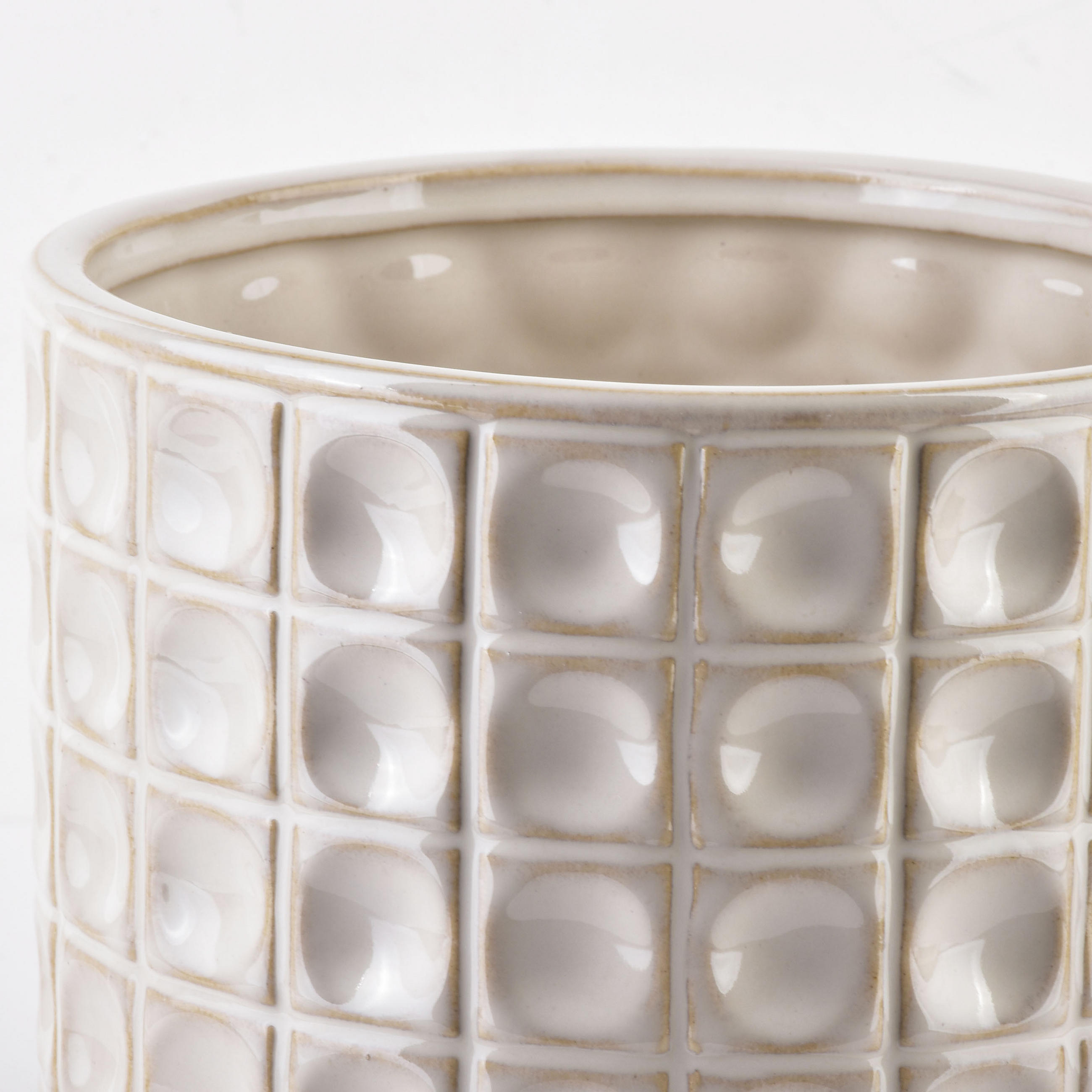 VASE Vienna Beige 15/15/30.5 cm Keramik - Beige, Keramik (30.5cm) - Mondex