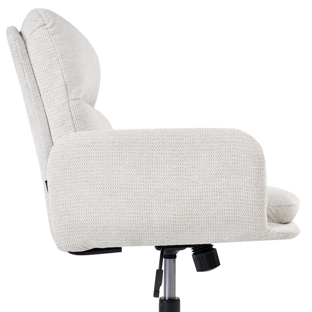 BÜROSTUHL Cremeweiß Constantia - Creme, Textil/Metall (58/94/58cm) - Beliani